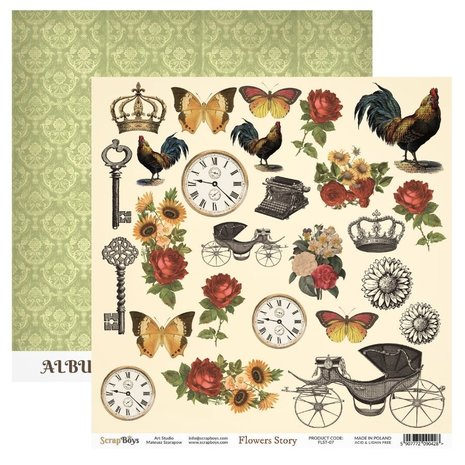 ScrapBoys Flowers Story 12x12 Inch Paper Set (FLST-08) ScrapBoys Flowers Story 12x12 Inch Paper Set (FLST-08)