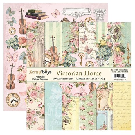 ScrapBoys Victorian Home 12x12 Inch Paper Set (VIHO-08) ScrapBoys Victorian Home 12x12 Inch Paper Set (VIHO-08)