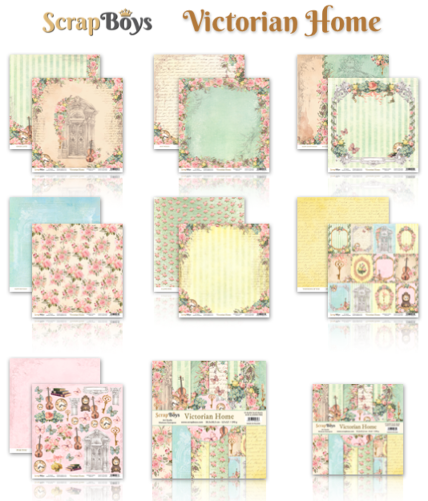ScrapBoys Victorian Home 12x12 Inch Paper Set (VIHO-08) ScrapBoys Victorian Home 12x12 Inch Paper Set (VIHO-08)