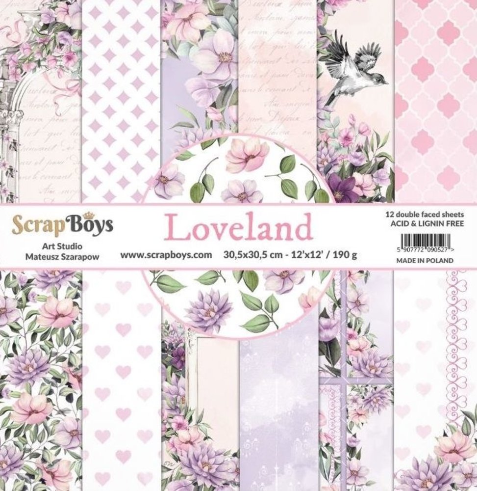 ScrapBoys Loveland 12x12 Inch Paper Set (LOLA-08) ScrapBoys Loveland 12x12 Inch Paper Set (LOLA-08)