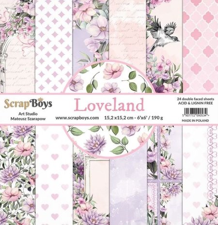 ScrapBoys Loveland 6x6 Inch Paper Pad (LOLA-09) ScrapBoys Loveland 6x6 Inch Paper Pad (LOLA-09)