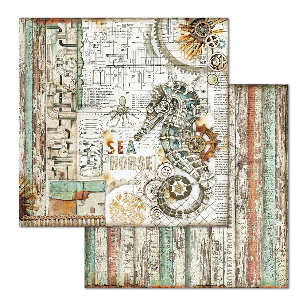 Stamperia Sea World 12x12 Inch Paper Pack (SBBL64) Stamperia Sea World 12x12 Inch Paper Pack (SBBL64)