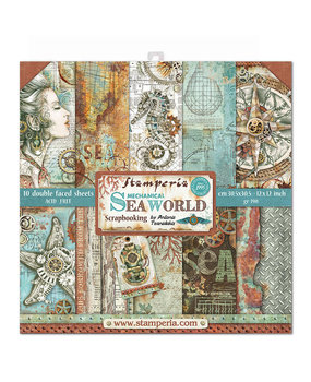 Stamperia Sea World 12x12 Inch Paper Pack (SBBL64) Stamperia Sea World 12x12 Inch Paper Pack (SBBL64)