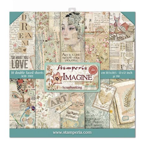 Stamperia Imagine 12x12 Inch Paper Pack (SBBL65) Stamperia Imagine 12x12 Inch Paper Pack (SBBL65)