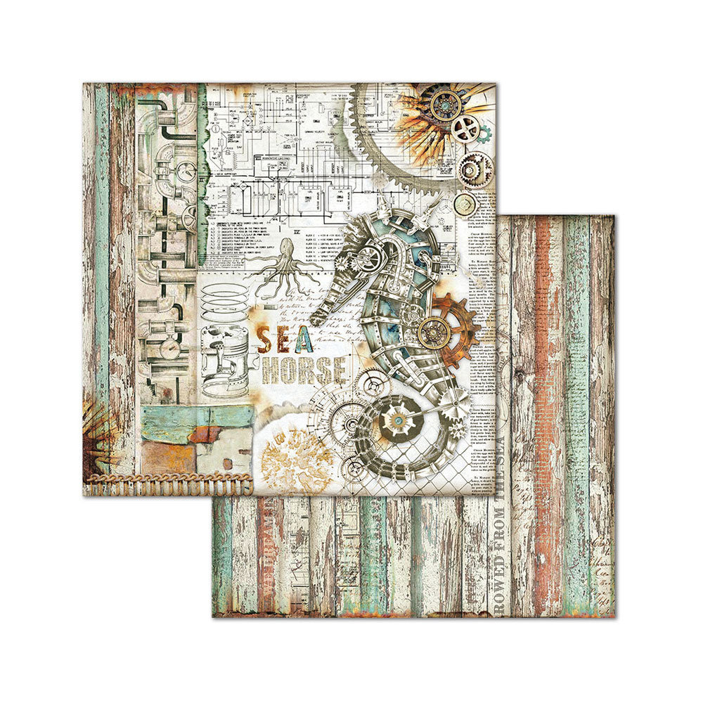 Stamperia Sea World 8x8 Inch Paper Pack (SBBS13)