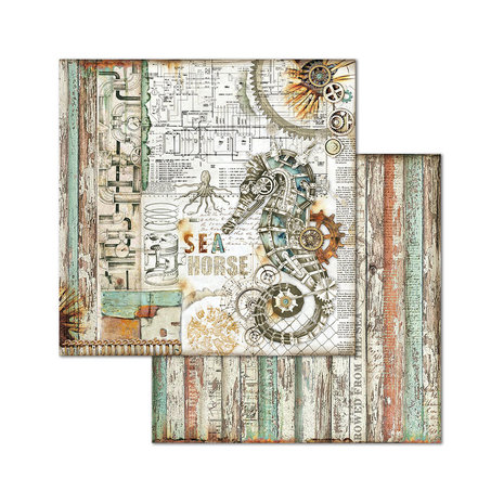 Stamperia Sea World 8x8 Inch Paper Pack (SBBS13)