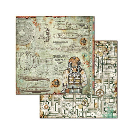 Stamperia Sea World 8x8 Inch Paper Pack (SBBS13)