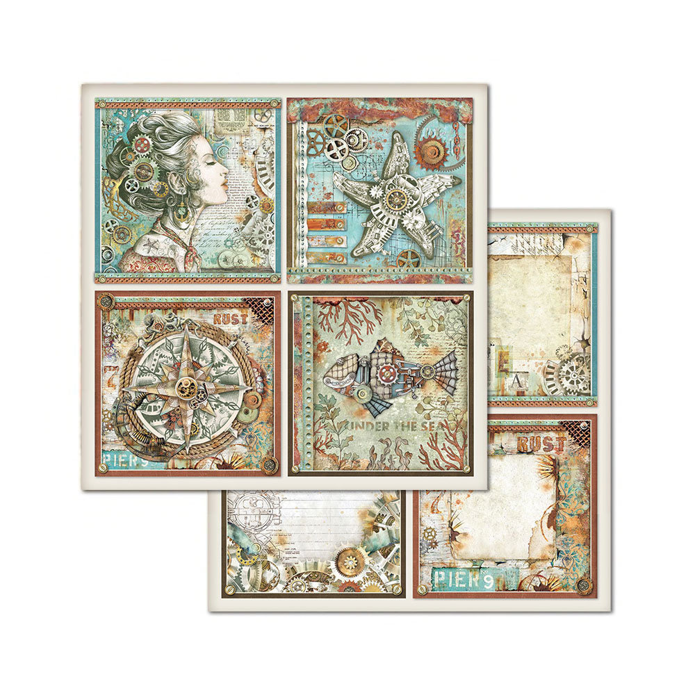 Stamperia Sea World 8x8 Inch Paper Pack (SBBS13)