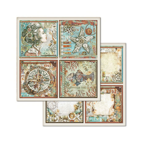 Stamperia Sea World 8x8 Inch Paper Pack (SBBS13)