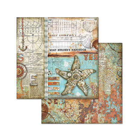 Stamperia Sea World 8x8 Inch Paper Pack (SBBS13)