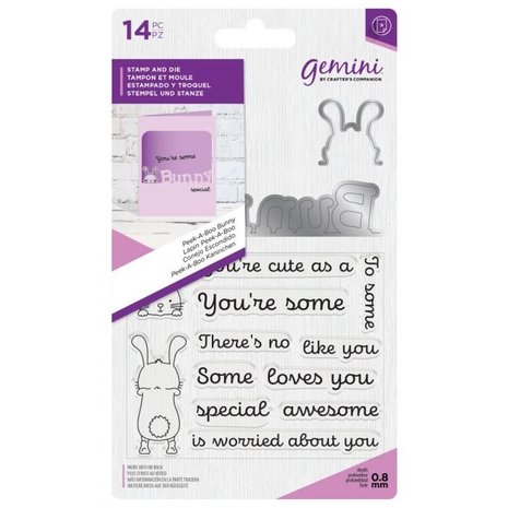 Gemini Peek-A-Boo Bunny Stamp & Die (GEM-STD-PABBUN) Gemini Peek-A-Boo Bunny Stamp & Die (GEM-STD-PABBUN)