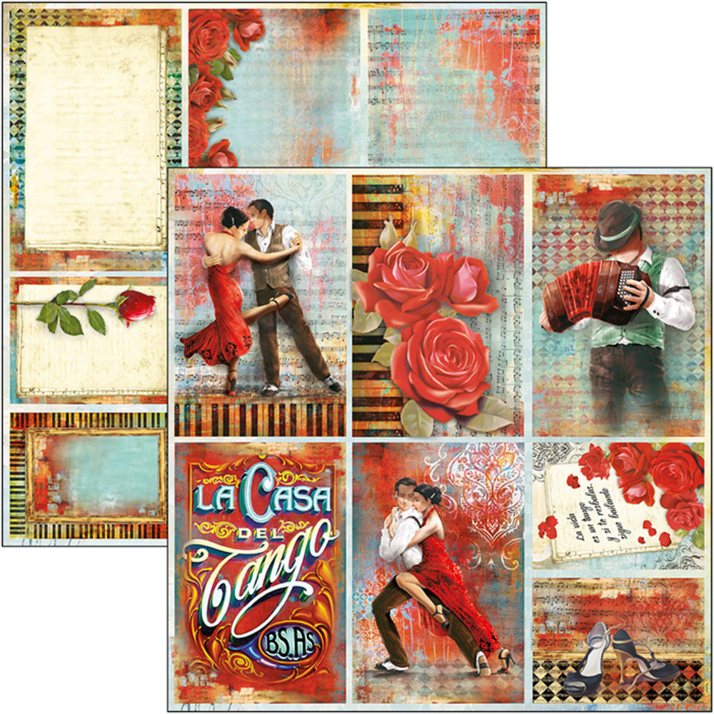 Ciao Bella Papercrafting Tango 12x12 Inch Paper Pad (CBPM029)