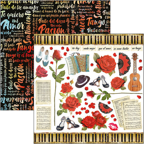 Ciao Bella Papercrafting Tango 12x12 Inch Paper Pad (CBPM029)