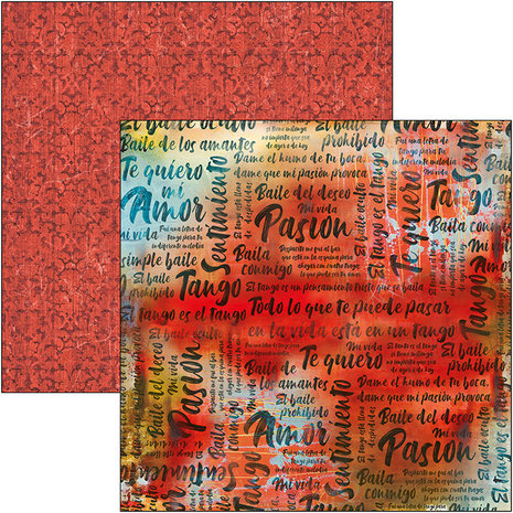 Ciao Bella Papercrafting Tango 12x12 Inch Patterns Pad (CBT029) Ciao Bella Papercrafting Tango 12x12 Inch Patterns Pad (CBT029)