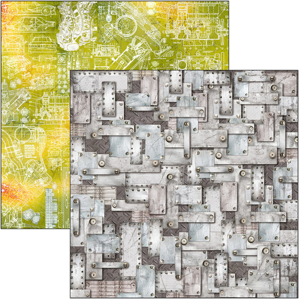 Ciao Bella Papercrafting Start Your Engines 12x12 Inch Patterns Pad (CBT031)