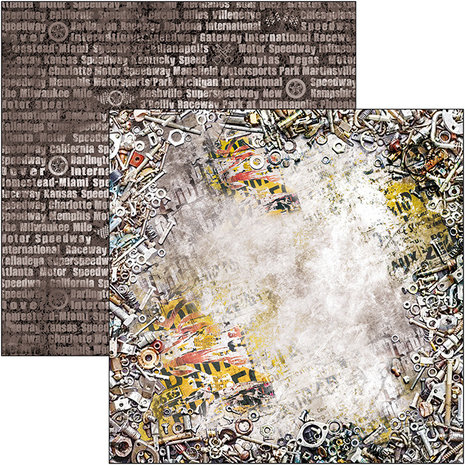 Ciao Bella Papercrafting Start Your Engines 12x12 Inch Patterns Pad (CBT031)