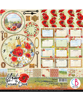 Ciao Bella Papercrafting Under the Tuscan Sun 12x12 Inch Patterns Pad (CBT032) Ciao Bella Papercrafting Under the Tuscan Sun 12x12 Inch Patterns Pad (CBT032)