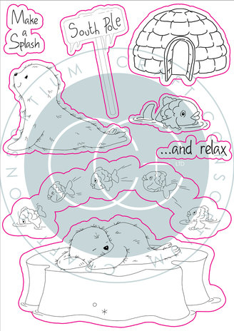 Craft Consortium Polar Playtime Make a Splash Clear Stamps (CCSTMP021)