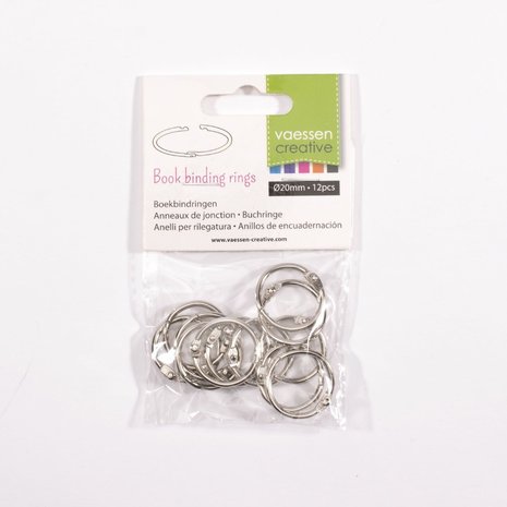 Vaessen Creative Boekbind Ringen 20 mm (2021-001) Vaessen Creative Boekbind Ringen 20 mm (2021-001)