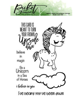Picket Fence Studios Sympathetic Unicorn Clear Stamps (A-101) Picket Fence Studios Sympathetic Unicorn Clear Stamps (A-101)