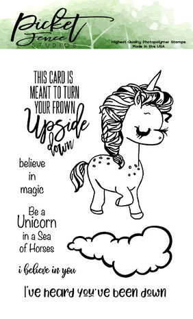 Picket Fence Studios Sympathetic Unicorn Clear Stamps (A-101) Picket Fence Studios Sympathetic Unicorn Clear Stamps (A-101)