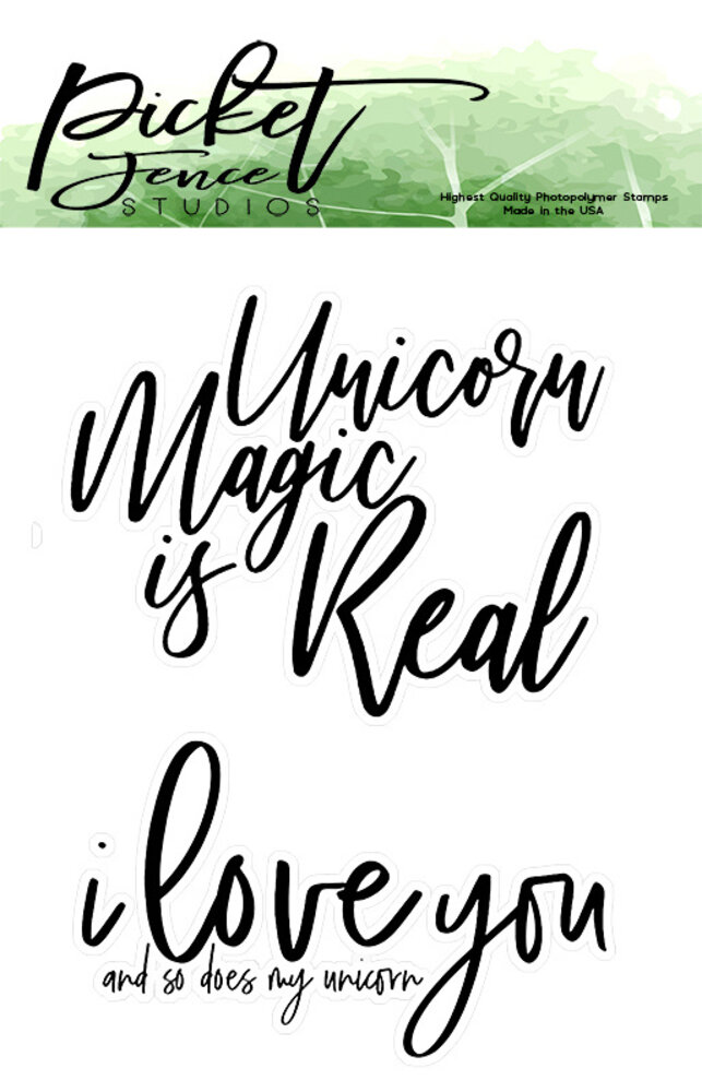 Picket Fence Studios Unicorns are Real Clear Stamps (A-112)