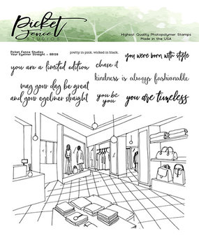 Picket Fence Studios Your Eyeliner Straight Clear Stamps (BB-128)