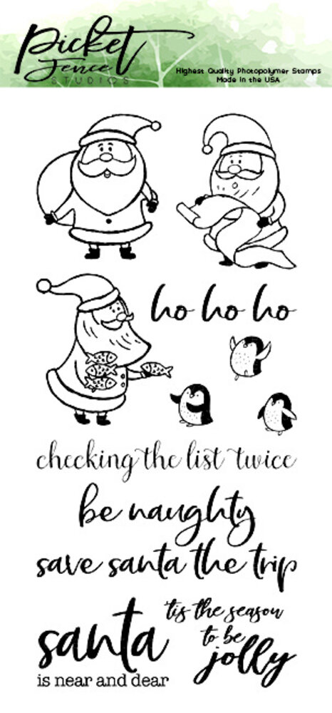 Picket Fence Studios Santa Mischief Clear Stamps (C-104) Picket Fence Studios Santa Mischief Clear Stamps (C-104)