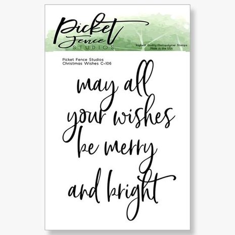 Picket Fence Studios Christmas Wishes Clear Stamps (C-106) Picket Fence Studios Christmas Wishes Clear Stamps (C-106)