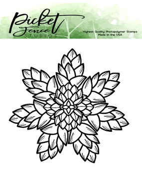 Picket Fence Studios Succulent Floral Clear Stamps (F-105)