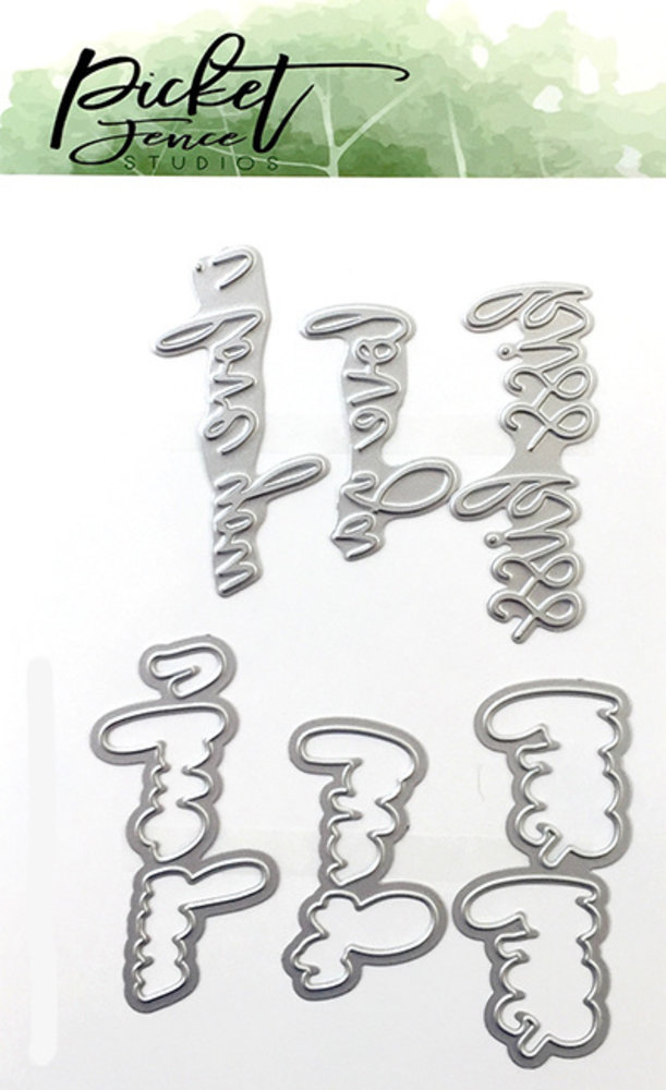 Picket Fence Studios Love Set Foil and Cutting Die (FI-106) Picket Fence Studios Love Set Foil and Cutting Die (FI-106)