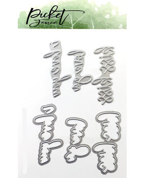 Picket Fence Studios Love Set Foil and Cutting Die (FI-106) Picket Fence Studios Love Set Foil and Cutting Die (FI-106)