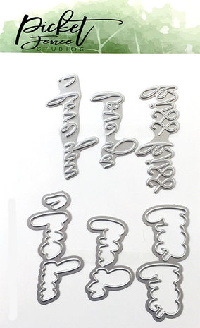 Picket Fence Studios Love Set Foil and Cutting Die (FI-106) Picket Fence Studios Love Set Foil and Cutting Die (FI-106)