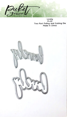 Picket Fence Studios Lovely Foil and Cutting Die (FI-121) Picket Fence Studios Lovely Foil and Cutting Die (FI-121)