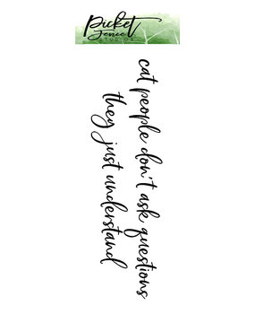 Picket Fence Studios Cat People Understand Clear Stamps (K-102)