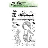 Picket Fence Studios Little Coral Girl Clear Stamps (OC-101)