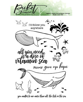 Picket Fence Studios A Dose of Vitamin Sea Clear Stamps (OC-104) Picket Fence Studios A Dose of Vitamin Sea Clear Stamps (OC-104)