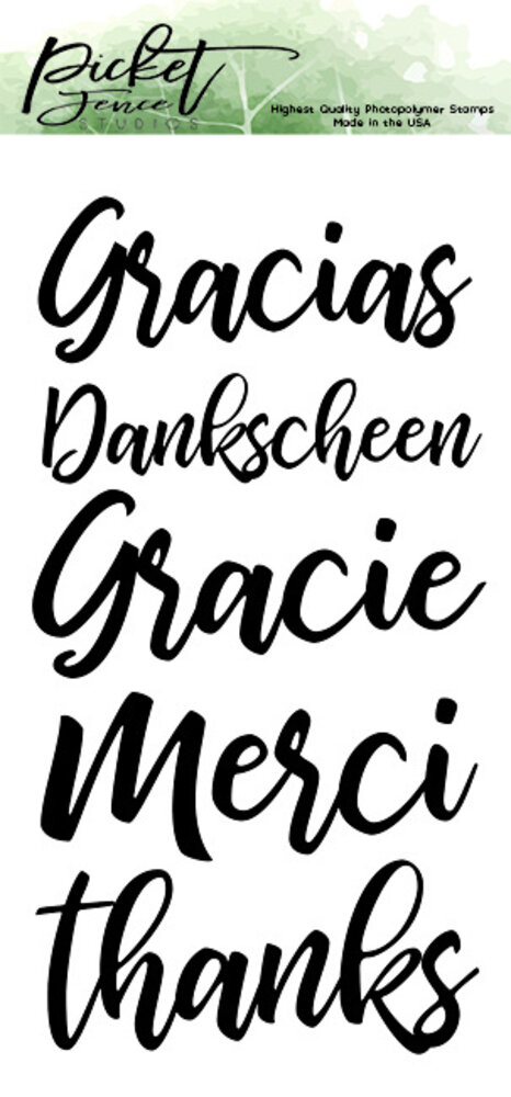 Picket Fence Studios Ways to Say Thanks Clear Stamps (S-104)