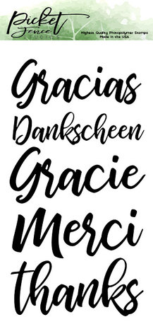 Picket Fence Studios Ways to Say Thanks Clear Stamps (S-104)