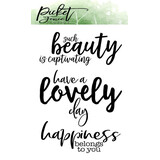 Picket Fence Studios Happiness Belongs To You Clear Stamps (S-125)