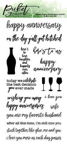 Picket Fence Studios Ways To Say Happy Annivesary Clear Stamps (S-134) Picket Fence Studios Ways To Say Happy Annivesary Clear Stamps (S-134)