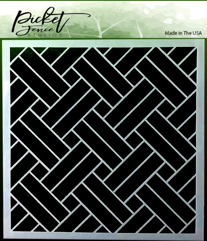 Picket Fence Studios Basket Weave Stencil (SC-101) Picket Fence Studios Basket Weave Stencil (SC-101)
