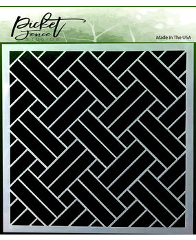 Picket Fence Studios Basket Weave Stencil (SC-101)