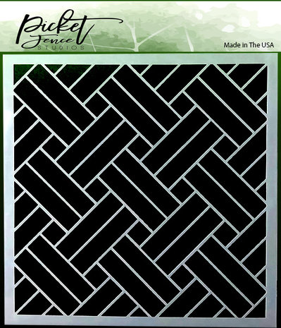 Picket Fence Studios Basket Weave Stencil (SC-101) Picket Fence Studios Basket Weave Stencil (SC-101)