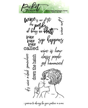 Picket Fence Studios Sip Happens Clear Stamps (T-105) Picket Fence Studios Sip Happens Clear Stamps (T-105)