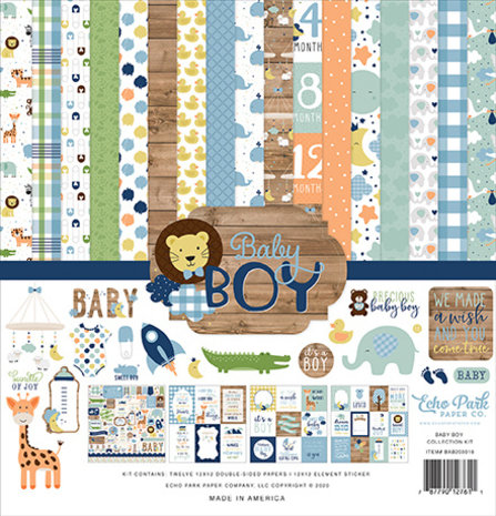 Echo Park Baby Boy 12x12 Inch Collection Kit (BAB203016)