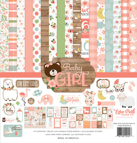 Echo Park Baby Girl 12x12 Inch Collection Kit (BAG202016)