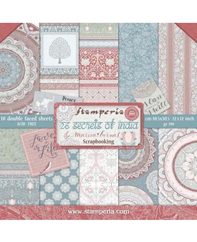 Stamperia 26 Secrets of India 12x12 Inch Paper Pack (SBBL71) Stamperia 26 Secrets of India 12x12 Inch Paper Pack (SBBL71)