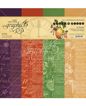Graphic 45 Fruit & Flora 12x12 Inch Patterns & Solids (4502001) Graphic 45 Fruit & Flora 12x12 Inch Patterns & Solids (4502001)