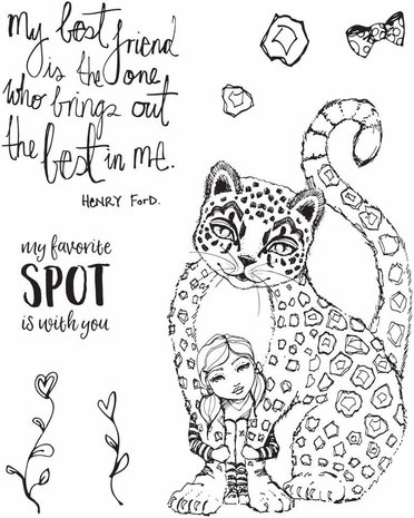 Jane Davenport Best Leopard Clear Stamps (JDS-054)